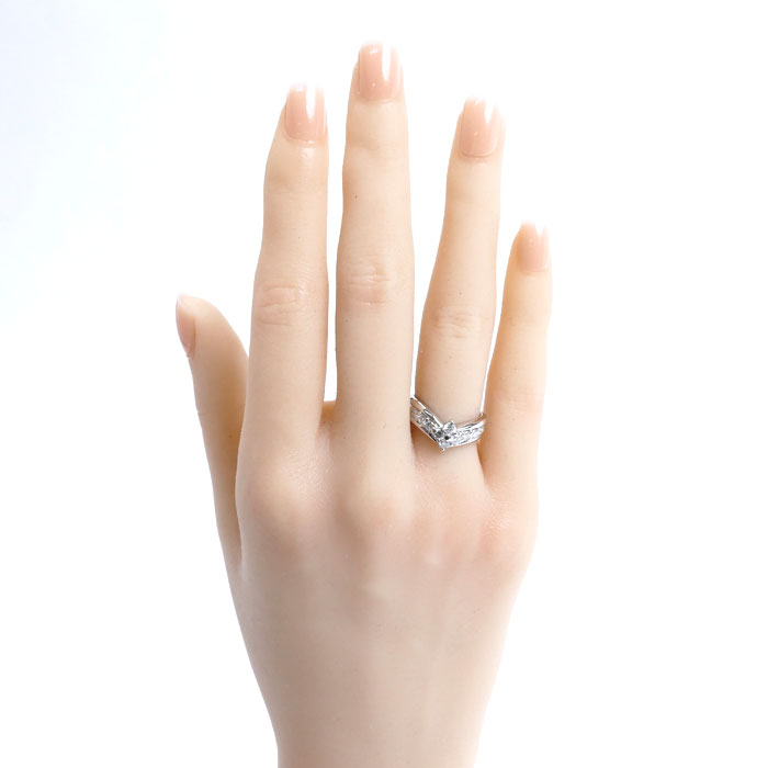 Pt900プラチナ リング・指輪 ダイヤモンド0.54ct 7号 5.7g レディース 中古 美品 Pt900プラチナ リング・指輪 ダイヤモンド0.54ct 7号 5.7g レディース 中古 美品
