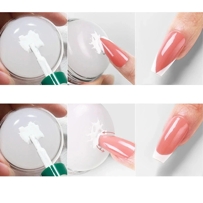 ネイル専門店 超人気ネイルフレンチシリコンスタンプシングルヘッドサイズ転写ヘッド透明プリントツールスクラッチプリントオイルツール付き96