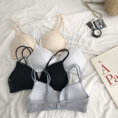 【新品開催 】フランス語　レース　アメリカバック　下着　小さな胸　少女　ブラジャー　春夏季　セクシー