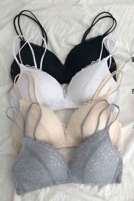 【新品開催 】フランス語　レース　アメリカバック　下着　小さな胸　少女　ブラジャー　春夏季　セクシー