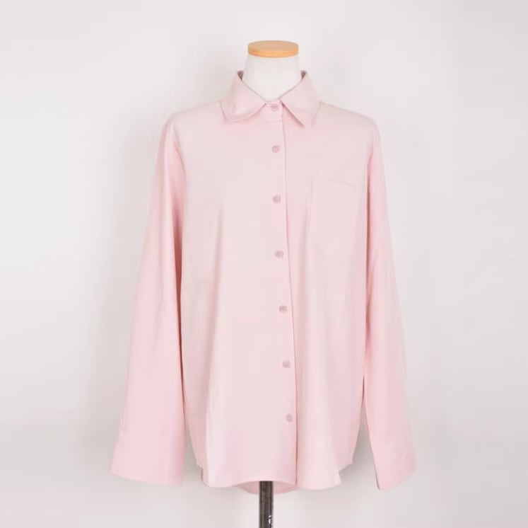 オフィスカジュアル シンプルシャツ 11カラー展開 パステルカラー くすみカラー レディース シャツ ブラウス 羽織 ロング 長袖 襟付き 角襟 ストレート Iライン オフィスカジュアル シンプルシャツ 11カラー展開 パステル