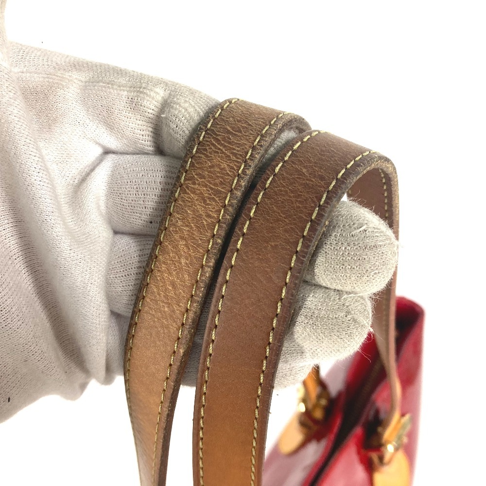 ショルダーバッグ M91989 ブレントウッド モノグラムヴェルニ カバン トートバッグ 肩掛け モノグラムヴェルニ ポムダムール レッド