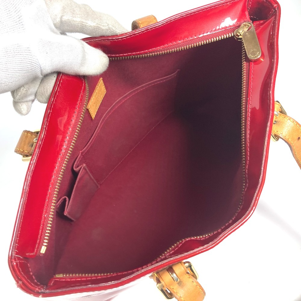 ショルダーバッグ M91989 ブレントウッド モノグラムヴェルニ カバン トートバッグ 肩掛け モノグラムヴェルニ ポムダムール レッド