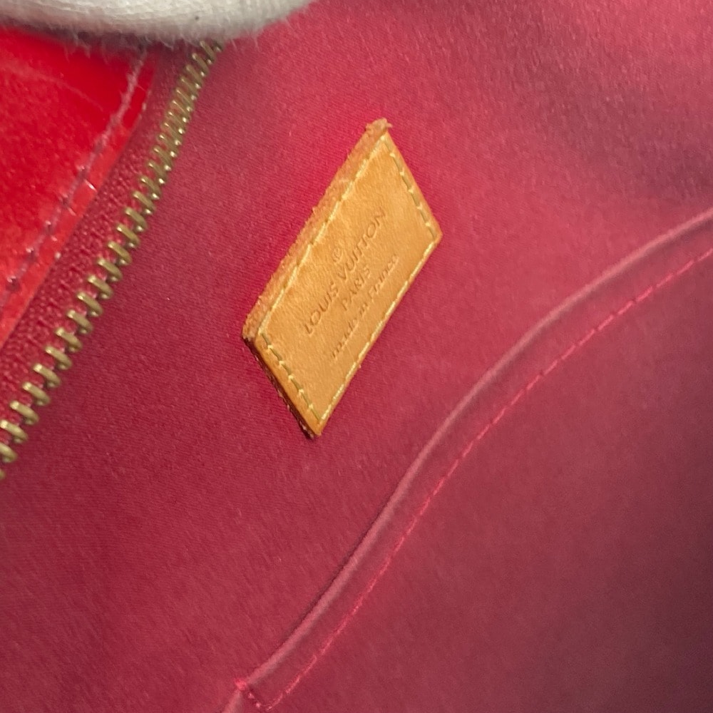 ショルダーバッグ M91989 ブレントウッド モノグラムヴェルニ カバン トートバッグ 肩掛け モノグラムヴェルニ ポムダムール レッド