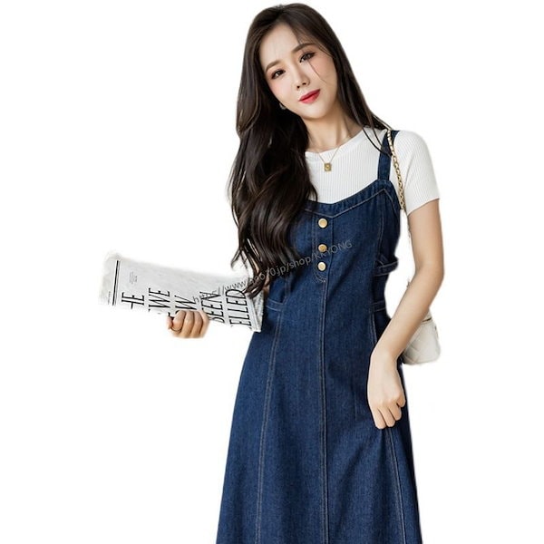 Qoo10] デニムワンピレディース服 ワンピース