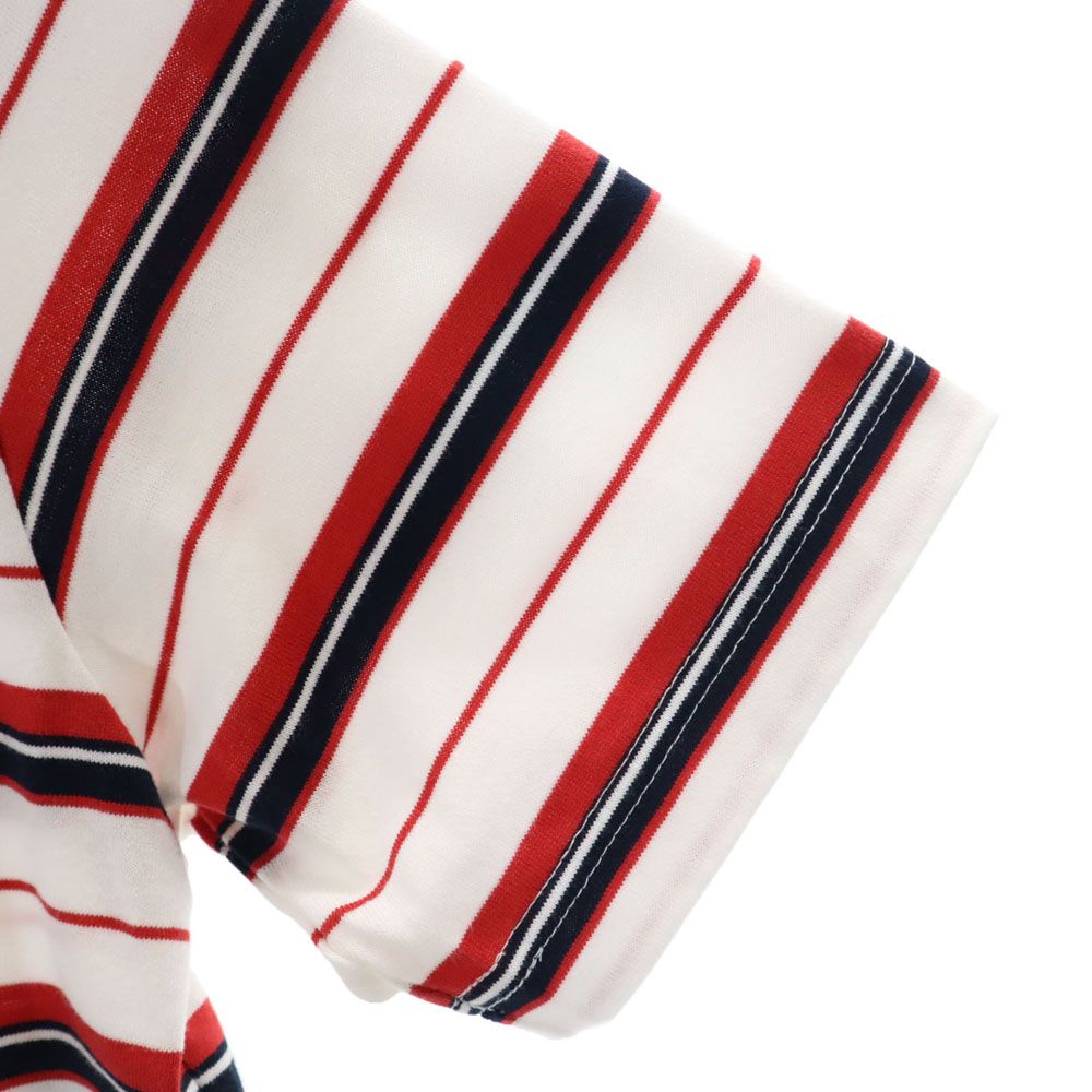 日本製 ボーダー柄 ゴルフ 半袖 ポロシャツ S ホワイト GOLF メンズ 日本製 ボーダー柄 ゴルフ 半袖 ポロシャツ S ホワイト GOLF メンズ