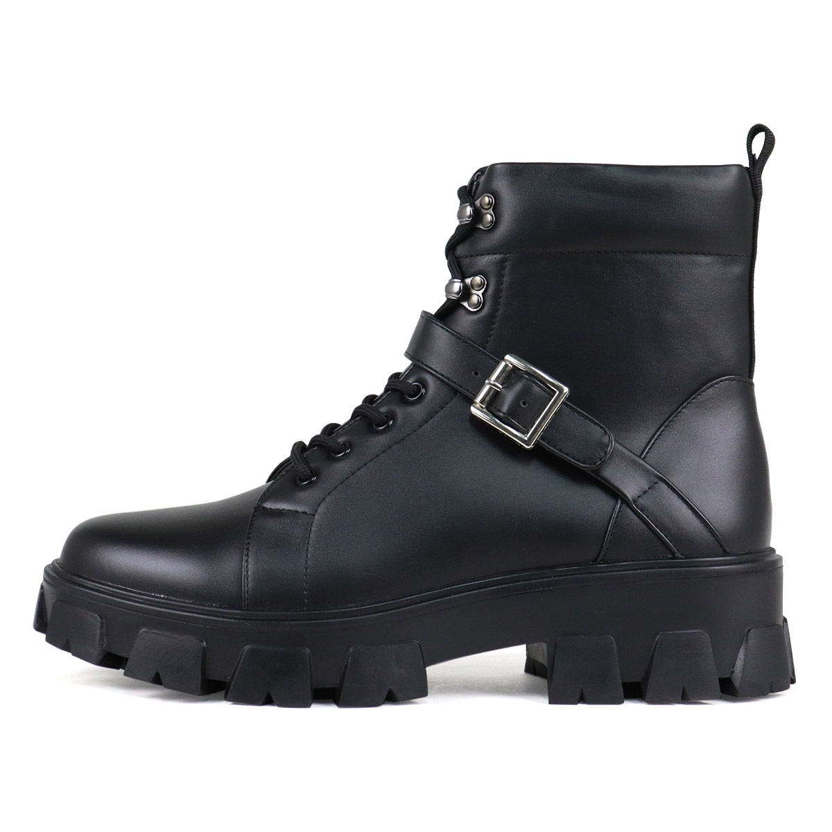 ブーツ メンズ レースアップ 厚底 5cmヒール サイドジップ 履きやすい 歩きやすい 防滑 レザー 合成皮革 編み上げ 秋 冬 1725 LOVEHUNTER 黒 ブラック ブーツ メンズ レースアップ 厚底 5cmヒール サイドジップ 履きやすい 歩きやすい 防滑 レザー 合成皮革 編み上げ 秋 冬 1725 LOVEHUNTER 黒 ブラック