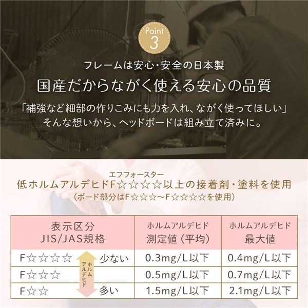 日本製 照明付き 宮付き 収納付きベッド ダブル (ベッドフレームのみ) ナチュラル Lafran ラフラン 日本製 照明付き 宮付き 収納付きベッド ダブル (ベッドフレームのみ) ナチュラル Lafran ラフラン