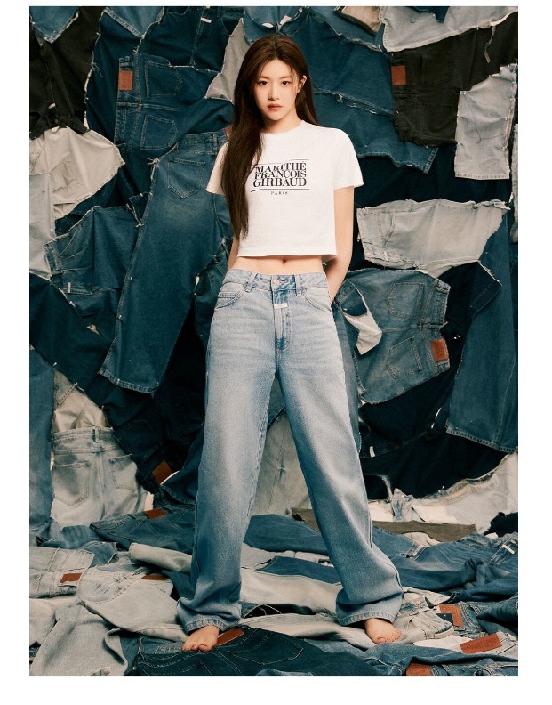 MARITHEFRANCOISGIRBAUD】 W CLASSIC LOGO CROP TEE : WHITE T