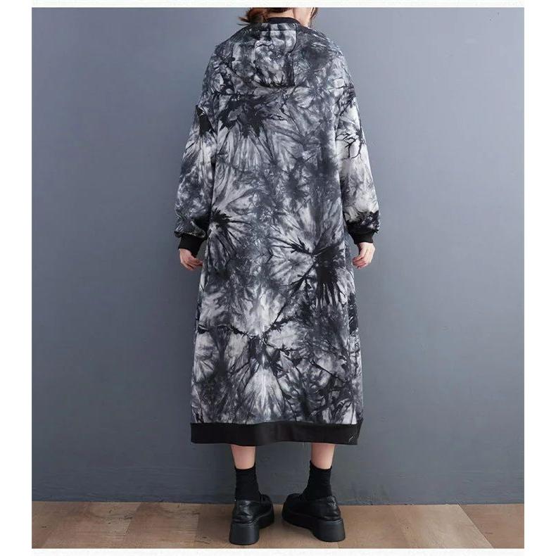 ロングコートレディースフードアウター秋コートロングスプリングコート暖かいブルゾン無地総柄トップス羽織りポケット付き大きいサイズミモレ丈