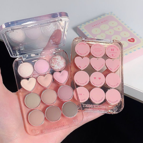 ハート型ハイライトパウダー、アイシャドウパレット ハート型ハイライトパウダー、アイシャドウパレット