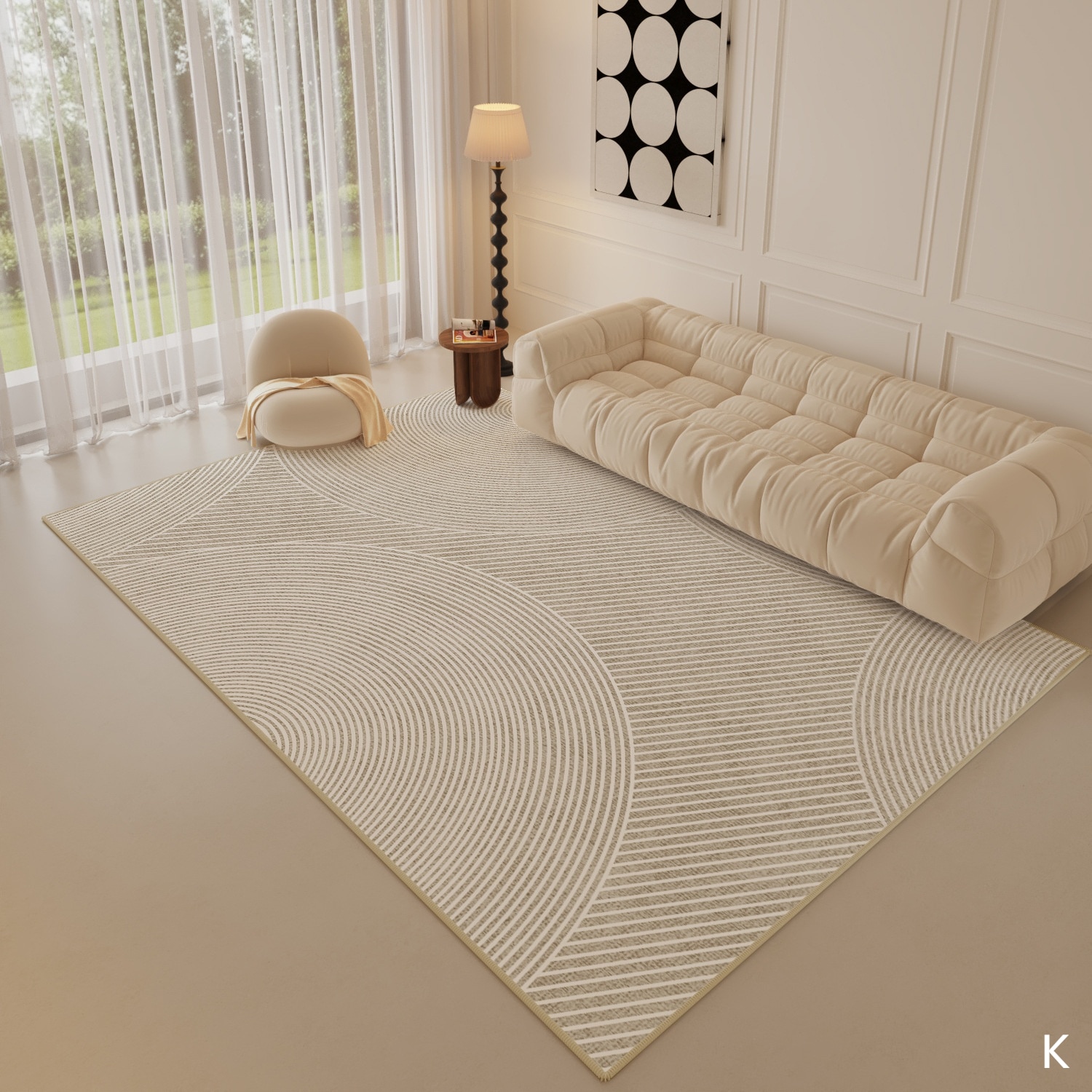 シンプルなクリーム風じゅうたん客間三防輪絨毯家庭用ベッドサイドじゅうたん新型卸売り寝室じゅうたん全店