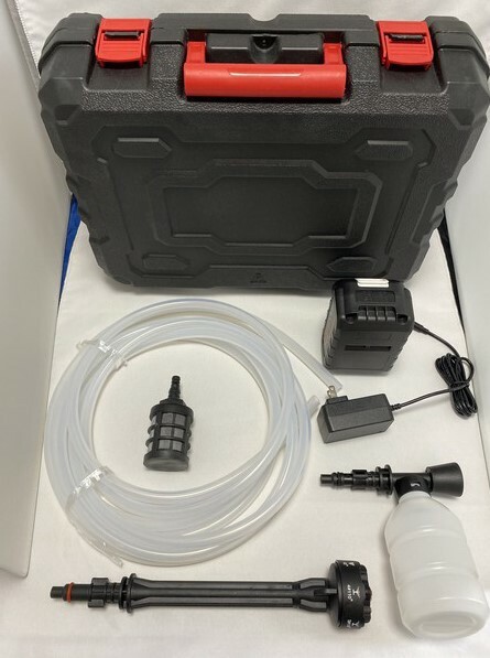 コンパクトなサイズで女性でも使いやすい【充電式モバイル高圧洗浄機 MW-MHC66】