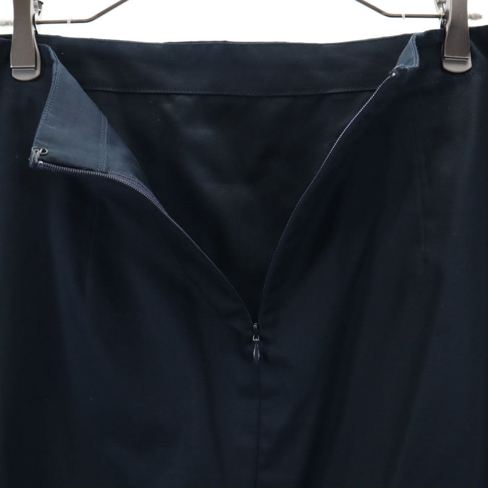 イタリア製 ミモレ丈 スカート 44 ネイビー NAVY レディース