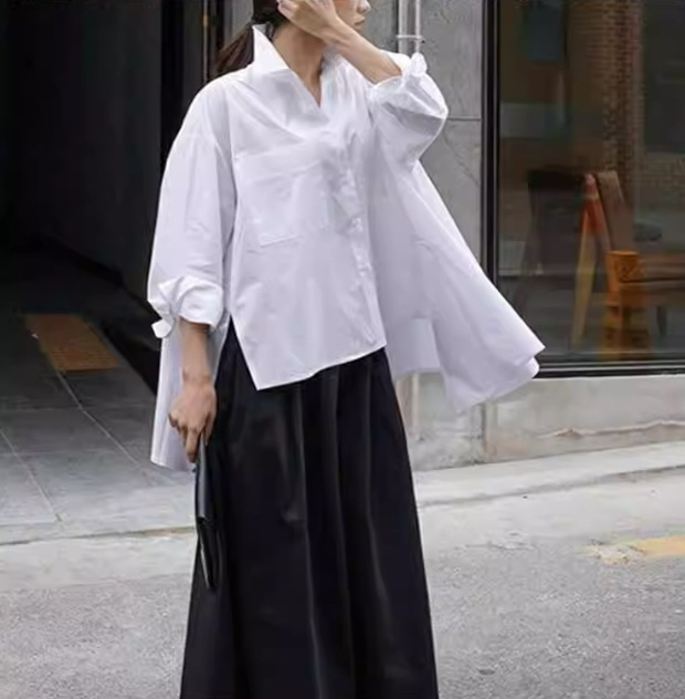 白シャツ レディース シャツ ブラウス 長袖 ポロカラー ストレート オーバーサイズ ボタン 薄手 綿 かわいい 大人可愛い きれいめ シンプル カジュアル 上品 おしゃれ かっこいい レトロ 白シャツ レディース シャツ ブラウス 長袖 ポロカラー ストレート オーバーサイズ ボタン 薄手 綿 かわいい 大人可愛い きれいめ シンプル カジュアル 上品 おしゃれ かっこいい レトロ