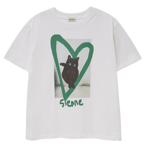 Love Cat Graphic Top (Green) 【公式通販】