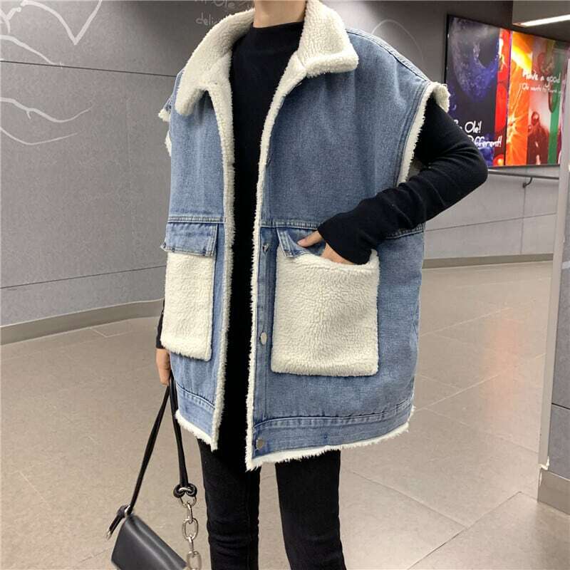 レディース レトロ ルーズ 裏起毛 厚手 デニム ベスト ノースリーブ 裏ボア もこもこ ふわふわ ポケット 大人可愛い ママコーデ ママファッション 韓国系 オルチャン 人気 トレンド 新作 20代 レディース レトロ ルーズ 裏起毛 厚手 デニム ベスト ノースリーブ 裏ボア もこもこ ふわふわ ポケット 大人可愛い ママコーデ ママファッション 韓国系 オルチャン 人気 トレンド 新作 20代