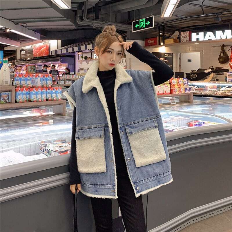 レディース レトロ ルーズ 裏起毛 厚手 デニム ベスト ノースリーブ 裏ボア もこもこ ふわふわ ポケット 大人可愛い ママコーデ ママファッション 韓国系 オルチャン 人気 トレンド 新作 20代 レディース レトロ ルーズ 裏起毛 厚手 デニム ベスト ノースリーブ 裏ボア もこもこ ふわふわ ポケット 大人可愛い ママコーデ ママファッション 韓国系 オルチャン 人気 トレンド 新作 20代