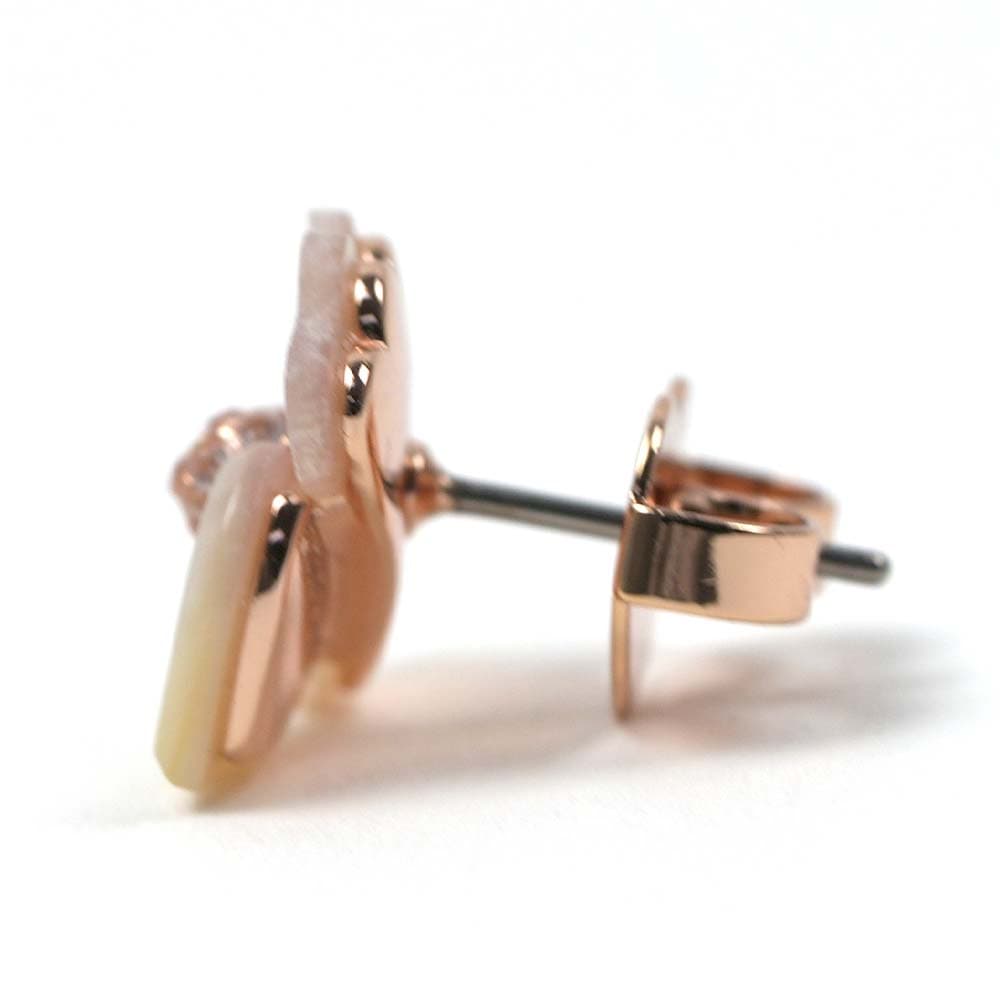 ケイトスペード ピアス レディース プレシャス パンジー アクセサリー キュービックジルコニア チタンポスト クリーム ローズゴールド 両耳用 Kate Spade WBRUH905-274