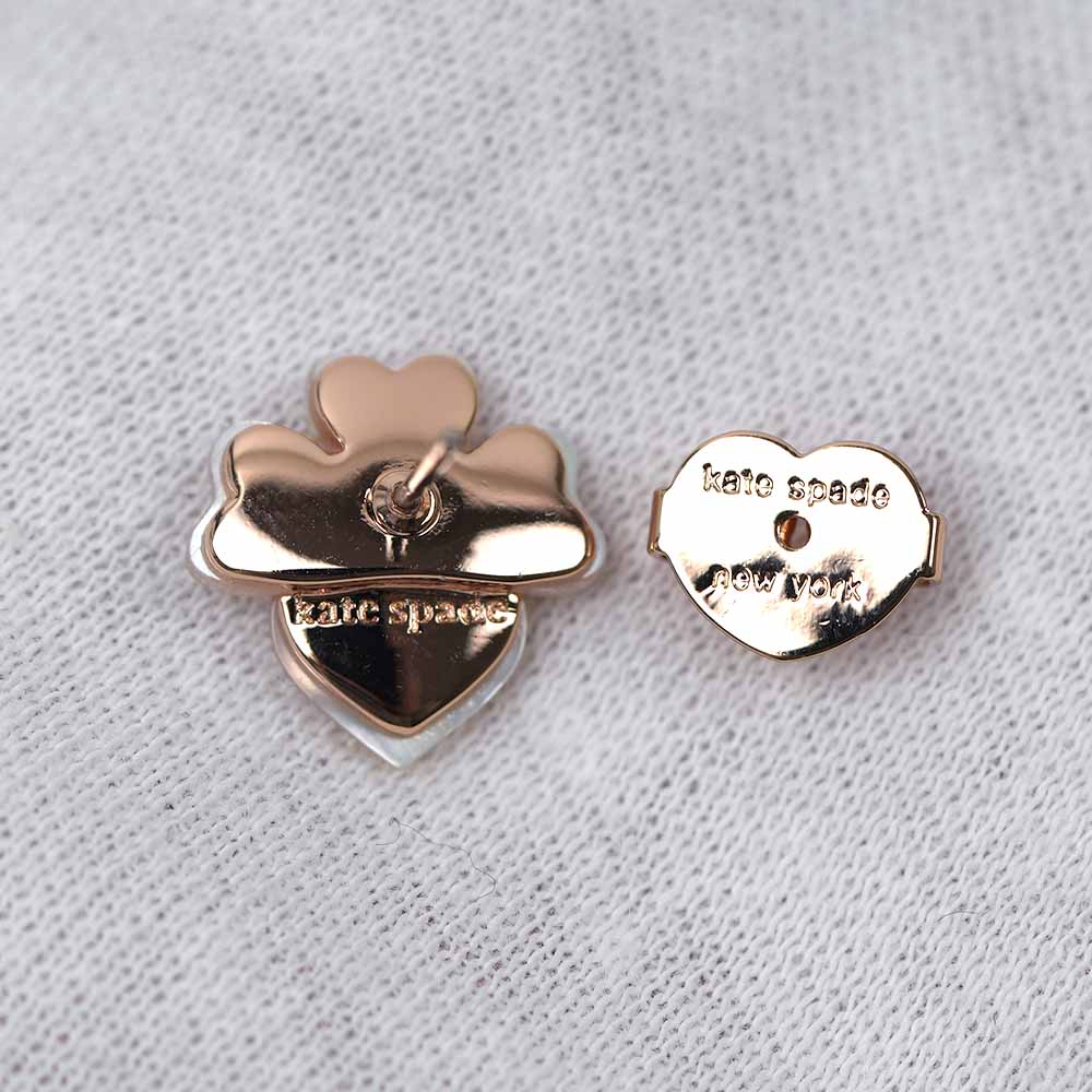 ケイトスペード ピアス レディース プレシャス パンジー アクセサリー キュービックジルコニア チタンポスト クリーム ローズゴールド 両耳用 Kate Spade WBRUH905-274