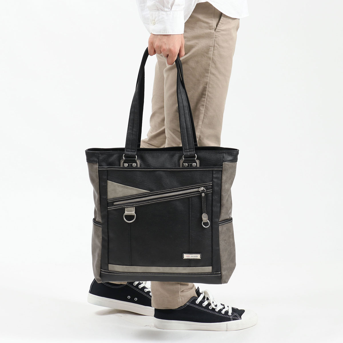 トートバッグ VHW ファスナー付き 肩掛け メンズ レディース VHW-5532 トートバッグ VHW ファスナー付き 肩掛け メンズ レディース VHW-5532