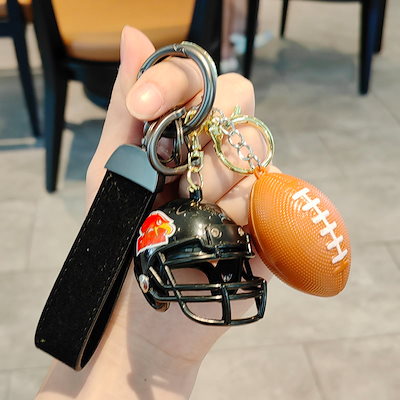 Qoo10] アメリカンフットボールヘルメットキーホル : バッグ・雑貨
