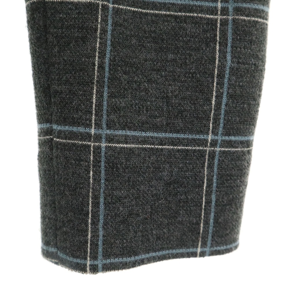 ジーンズクチュール ウールブレンド チェック柄 長袖 ワンピース 26/40 グレー JEANS COUTURE レディース 古着