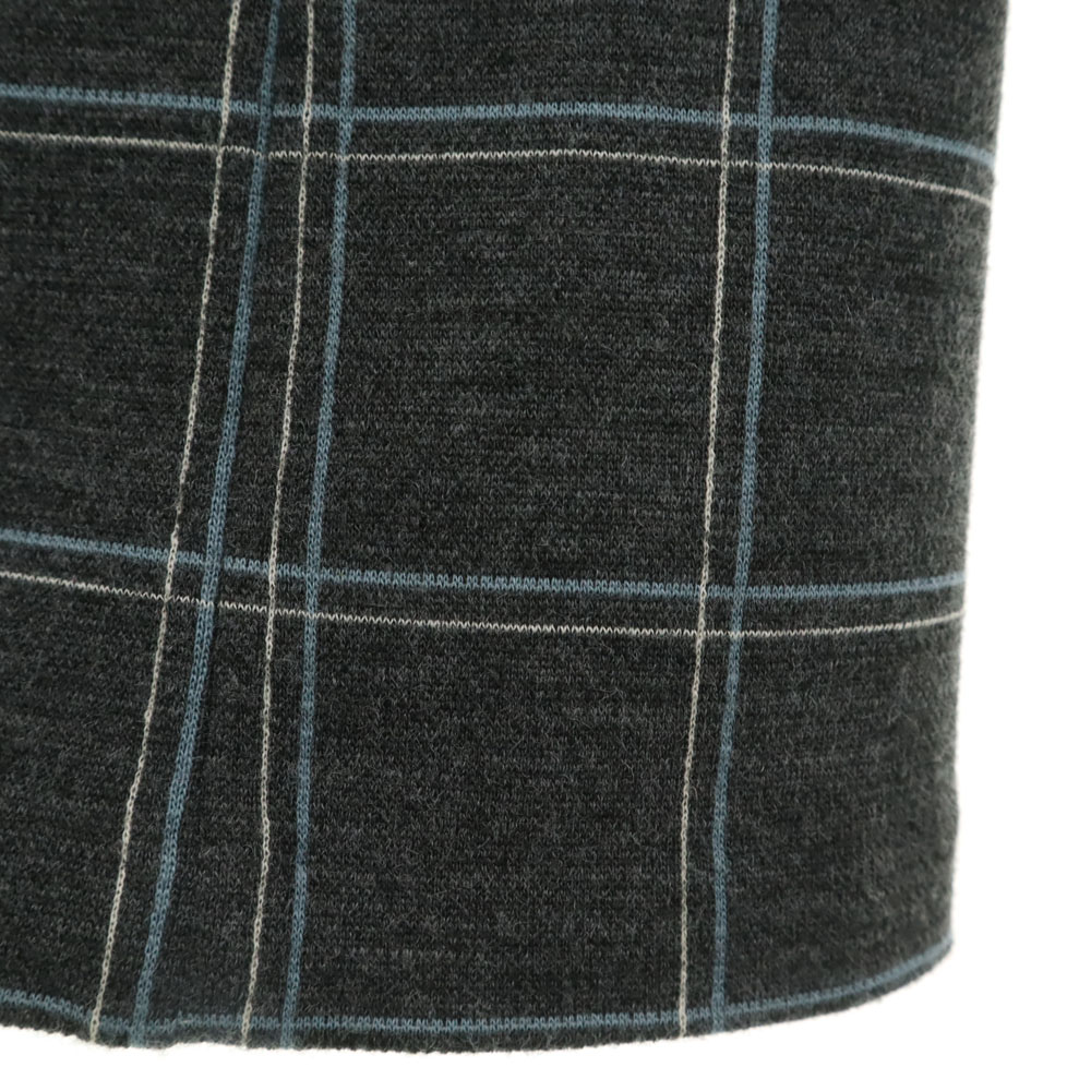 ジーンズクチュール ウールブレンド チェック柄 長袖 ワンピース 26/40 グレー JEANS COUTURE レディース 古着
