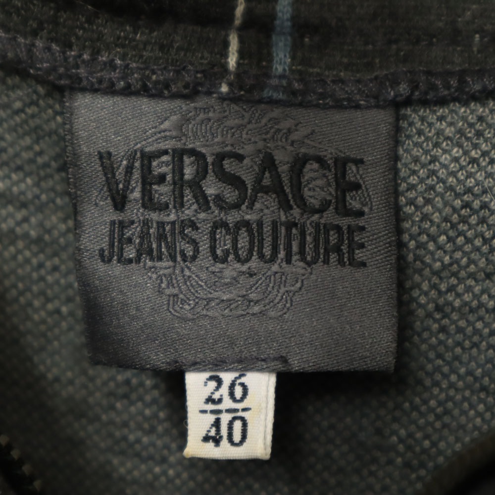 ジーンズクチュール ウールブレンド チェック柄 長袖 ワンピース 26/40 グレー JEANS COUTURE レディース 古着