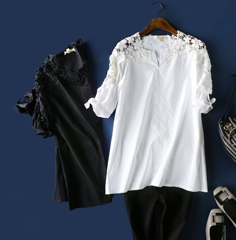 2489.花柄刺繍ショルダーブラウス(ブラック)2019 春夏 カジュアル 通学 マタニティー お呼ばれ 女子会 カフェ ランチ 海 ビーチ プール 2489.花柄刺繍ショルダーブラウス(ブラック)2019 春夏 カジュアル 通学 マタニティー お呼ばれ 女子会 カフェ ランチ 海 ビーチ プール