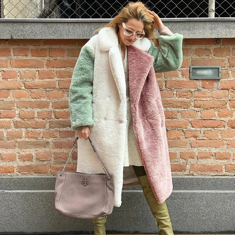 ファーコート ロング丈 毛皮コート アウター 秋 冬 保温 ジャケット 厚手 ゆったり トップス