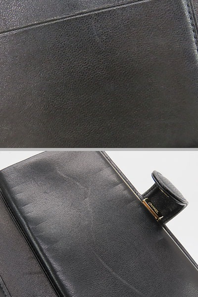 外超美品シャネルヴィンテージココマークキャビアスキン二つ折り長財布がま口財布ブラックグレインドカーフスキンA13498 外超美品シャネルヴィンテージココマークキャビアスキン二つ折り長財布がま口財布ブラックグレインドカーフスキンA13498