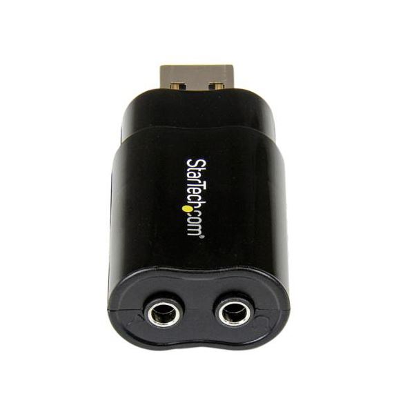 StarTech.com USB接続ステレオオーディオ変換アダプタ ブラック ICUSBAUDIOB 1個