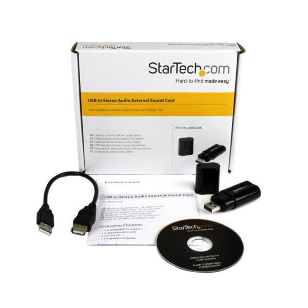StarTech.com USB接続ステレオオーディオ変換アダプタ ブラック ICUSBAUDIOB 1個