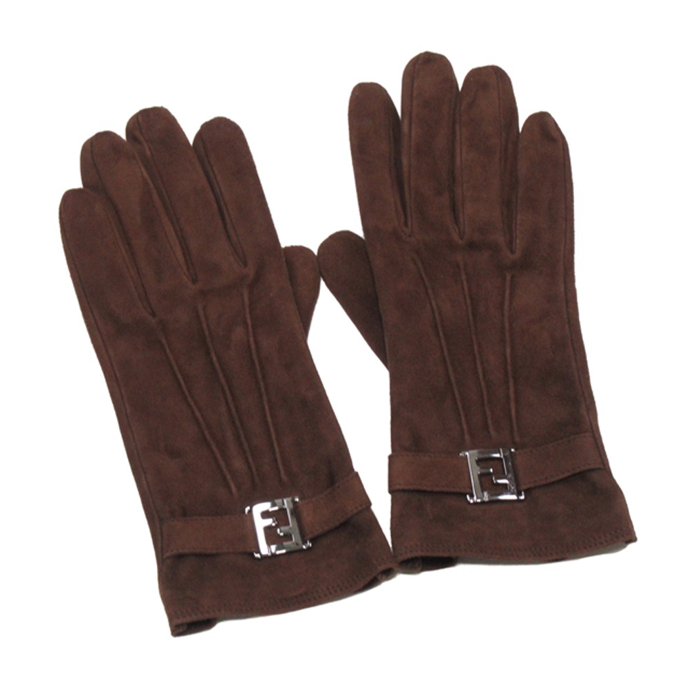 手袋 FFマーク 7サイズ ブラウン レディース 中古 手袋 FFマーク 7サイズ ブラウン レディース 中古