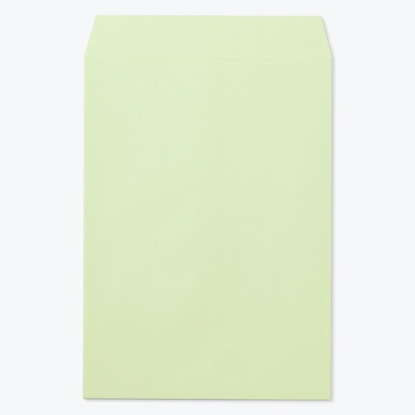 [ケース販売] 山櫻 封筒 角2 中貼 Kウグイス 紙厚100g 郵便枠ナシ 500枚 / A4用 カラークラフト 無地 郵便番号枠なし 00532001-0500