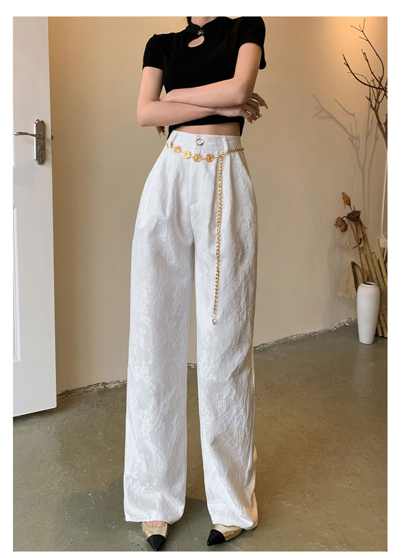 【急速出荷】ワイドパンツ パンツ ハイウェストパンツ レディース ジャガード 刺繍 長ズボン スボン チェーン付き ベルト付き チャイニーズスタイル 春 春夏 夏 夏物 フレアパンツ 上品 高級 シン 【急速出荷】ワイドパンツ パンツ ハイウェストパンツ レディース ジャガード 刺繍 長ズボン スボン チェーン付き ベルト付き チャイニーズスタイル 春 春夏 夏 夏物 フレアパンツ 上品 高級 シン