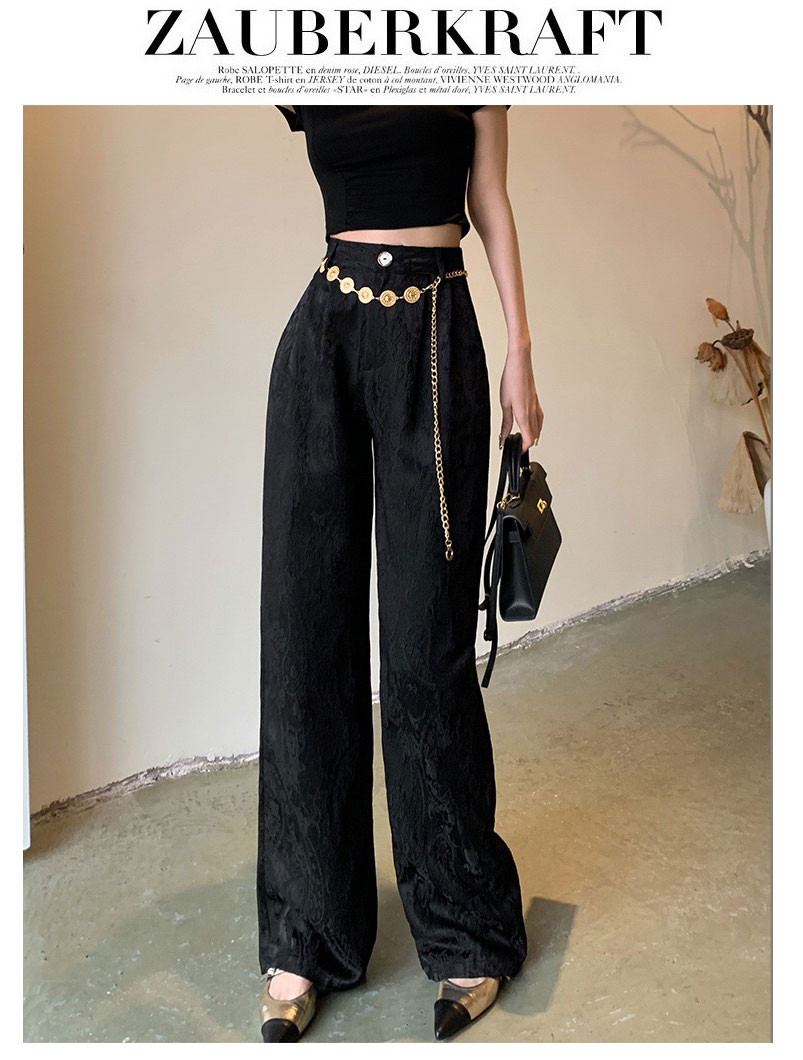 【急速出荷】ワイドパンツ パンツ ハイウェストパンツ レディース ジャガード 刺繍 長ズボン スボン チェーン付き ベルト付き チャイニーズスタイル 春 春夏 夏 夏物 フレアパンツ 上品 高級 シン 【急速出荷】ワイドパンツ パンツ ハイウェストパンツ レディース ジャガード 刺繍 長ズボン スボン チェーン付き ベルト付き チャイニーズスタイル 春 春夏 夏 夏物 フレアパンツ 上品 高級 シン