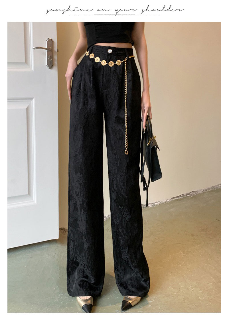 【急速出荷】ワイドパンツ パンツ ハイウェストパンツ レディース ジャガード 刺繍 長ズボン スボン チェーン付き ベルト付き チャイニーズスタイル 春 春夏 夏 夏物 フレアパンツ 上品 高級 シン 【急速出荷】ワイドパンツ パンツ ハイウェストパンツ レディース ジャガード 刺繍 長ズボン スボン チェーン付き ベルト付き チャイニーズスタイル 春 春夏 夏 夏物 フレアパンツ 上品 高級 シン