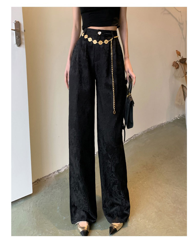 【急速出荷】ワイドパンツ パンツ ハイウェストパンツ レディース ジャガード 刺繍 長ズボン スボン チェーン付き ベルト付き チャイニーズスタイル 春 春夏 夏 夏物 フレアパンツ 上品 高級 シン 【急速出荷】ワイドパンツ パンツ ハイウェストパンツ レディース ジャガード 刺繍 長ズボン スボン チェーン付き ベルト付き チャイニーズスタイル 春 春夏 夏 夏物 フレアパンツ 上品 高級 シン