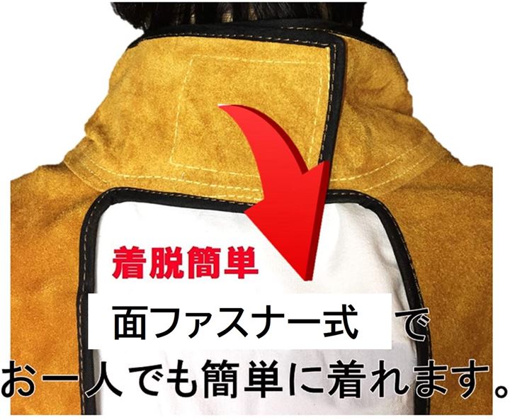 全長 115cm 耐熱 溶接用 エプロン 牛革 大判タイプ ツールポケット 防炎 作業服 保護用 やけど 火の粉 対策 に( 耐熱エプロン:02)