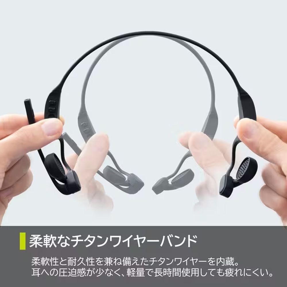 耳をふさがないヘッドセット コールミーツ 有線タイプ CMU10クロ