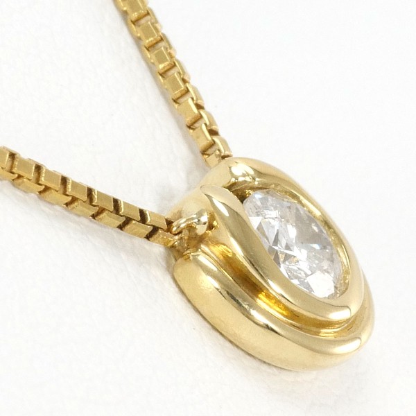 K18 18金 YG イエローゴールド ネックレス ダイヤ 0.30 鑑別書 ジュエリー 中古 K18 18金 YG イエローゴールド ネックレス ダイヤ 0.30 鑑別書 ジュエリー 中古