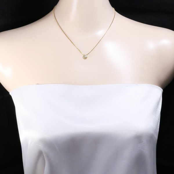 K18 18金 YG イエローゴールド ネックレス ダイヤ 0.30 鑑別書 ジュエリー 中古 K18 18金 YG イエローゴールド ネックレス ダイヤ 0.30 鑑別書 ジュエリー 中古