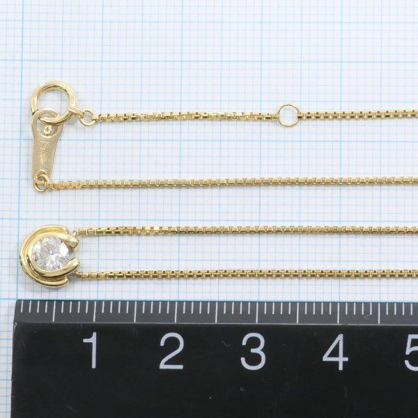 K18 18金 YG イエローゴールド ネックレス ダイヤ 0.30 鑑別書 ジュエリー 中古 K18 18金 YG イエローゴールド ネックレス ダイヤ 0.30 鑑別書 ジュエリー 中古