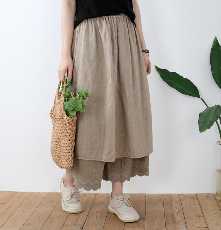 【夏セール!】ペチスカート レース リネンスカート レディース 楽ちん ウエストゴム リラックス 刺繍 森ガールスカート コットン 綿 カジュアル ボトムス メール便 2021春夏 S/M/L 【夏セール!】ペチスカート レース リネンスカート レディース 楽ちん ウエストゴム リラックス 刺繍 森ガールスカート コットン 綿 カジュアル ボトムス メール便 2021春夏 S/M/L