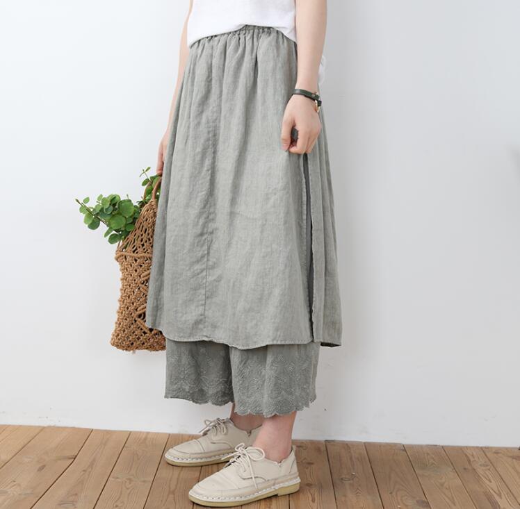 【夏セール!】ペチスカート レース リネンスカート レディース 楽ちん ウエストゴム リラックス 刺繍 森ガールスカート コットン 綿 カジュアル ボトムス メール便 2021春夏 S/M/L 【夏セール!】ペチスカート レース リネンスカート レディース 楽ちん ウエストゴム リラックス 刺繍 森ガールスカート コットン 綿 カジュアル ボトムス メール便 2021春夏 S/M/L