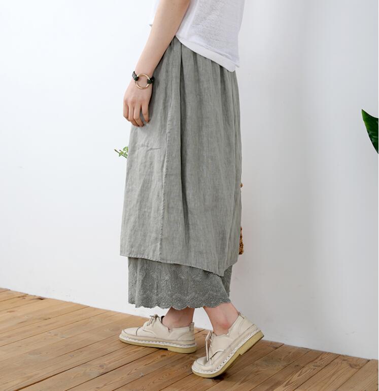 【夏セール!】ペチスカート レース リネンスカート レディース 楽ちん ウエストゴム リラックス 刺繍 森ガールスカート コットン 綿 カジュアル ボトムス メール便 2021春夏 S/M/L 【夏セール!】ペチスカート レース リネンスカート レディース 楽ちん ウエストゴム リラックス 刺繍 森ガールスカート コットン 綿 カジュアル ボトムス メール便 2021春夏 S/M/L