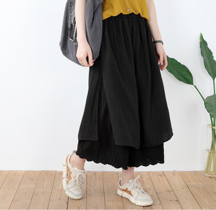 【夏セール!】ペチスカート レース リネンスカート レディース 楽ちん ウエストゴム リラックス 刺繍 森ガールスカート コットン 綿 カジュアル ボトムス メール便 2021春夏 S/M/L 【夏セール!】ペチスカート レース リネンスカート レディース 楽ちん ウエストゴム リラックス 刺繍 森ガールスカート コットン 綿 カジュアル ボトムス メール便 2021春夏 S/M/L