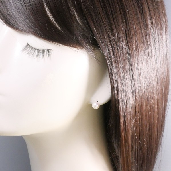 K14 14金 WG ホワイトゴールド ピアス パール(真珠) 総重量約1.7g ジュエリー 中古